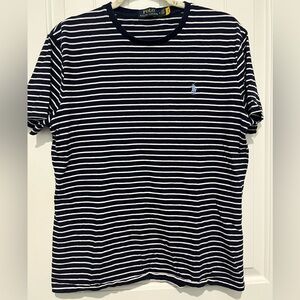 Polo by Ralph Lauren Striped Navy and White Tee